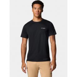 Koszulka sportowa męska Columbia Cirque River Pro. Niebieskie t-shirty sportowe Columbia, bez wzorów, bez ramiączek, trekkingowe. Za 269.00 zł.