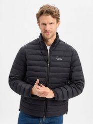Armani Exchange Pikowana kurtka Mężczyźni Sztuczne włókno czarny, S. Czarne kurtki Armani Exchange, m, bez wzorów, z puchu, bez kaptura. Za 549.95 zł.