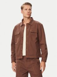 Kappa Kurtka jeansowa 37265GW Brązowy Comfort Fit. Brązowe kurtki Kappa, m, bez wzorów, z bawełny, bez kaptura. Za 299.99 zł.