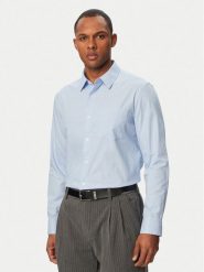 Calvin Klein Koszula LV04LG127G Niebieski jasny Classic Fit. Niebieskie koszule CALVIN KLEIN, m, bez wzorów, z bawełny, bez kołnierzyka, bez ramiączek. Za 369.99 zł.