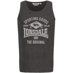 Tank top o regularnym kroju Lonsdale Pilton. Szare bezrękawniki Lonsdale, bez wzorów, bez kołnierzyka, bez ramiączek. Za 121.00 zł.