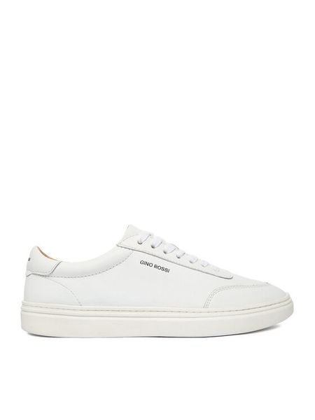 GINO ROSSI Sneakersy EO-MARSHAL-01 MI08 Biały. Białe buty sportowe casual Gino Rossi, bez wzorów, ze skóry, bez zapięcia. Za 240.99 zł.