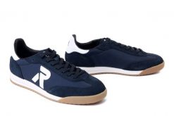 RIEKER U4000-14 blue, półbuty męskie. Niebieskie eleganckie półbuty Rieker, bez wzorów, bez obcasa, bez zapięcia. Za 379.90 zł.