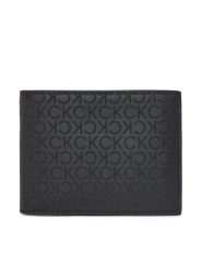 Calvin Klein Portfel męski Ck Sleek Trifold 10Cc W/Coin K50K512865 Czarny. Czarne portfele CALVIN KLEIN, bez wzorów, z materiału. Za 279.99 zł.