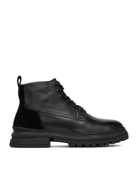 G-Star Raw Trzewiki CEO-SINNER-01 MI08 Czarny. Czarne botki sznurowane G-Star Raw, bez wzorów, ze skóry, bez obcasa, bez zapięcia. Za 349.99 zł.