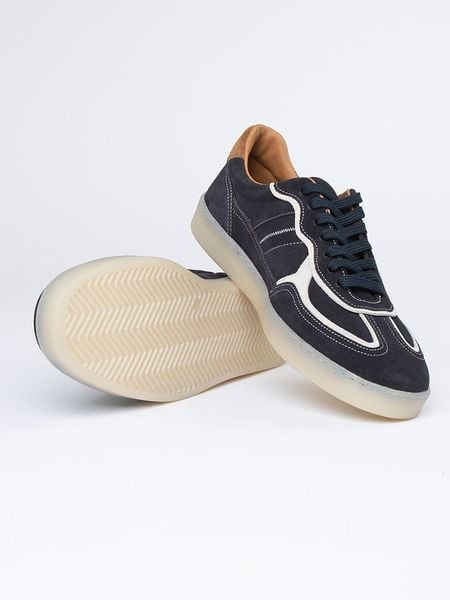 PAUL VESTERBRO Skórzane sneakersy w kolorze granatowym rozmiar: 42. Niebieskie buty sportowe casual PAUL VESTERBRO, bez wzorów, bez zapięcia. Za 157.35 zł.
