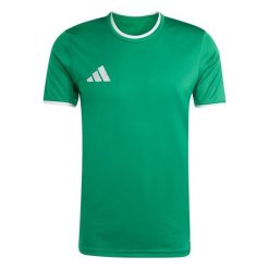 Koszulka męska adidas Entrada Jersey. Białe t-shirty sportowe Adidas, bez wzorów, z jersey, bez ramiączek, do piłki nożnej. Za 60.99 zł.