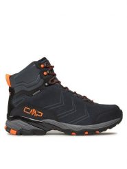 CMP Trekkingi Melnick Mid WP 3Q18587 Granatowy. Niebieskie botki sznurowane CMP, bez wzorów, ze skóry, bez obcasa, bez zapięcia. Za 359.99 zł.