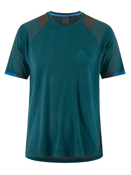 Craft Koszulka "PRO Trail Fuseknit" w kolorze niebieskim do biegania rozmiar: L. Niebieskie t-shirty sportowe Craft, bez wzorów, z poliamidu, bez ramiączek, do biegania. Za 109.95 zł.
