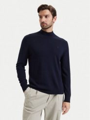 Calvin Klein Sweter LV04LE309G Granatowy Regular Fit. Niebieskie swetry rozpinane CALVIN KLEIN, m, bez wzorów, z wełny, bez kołnierzyka, bez ramiączek. Za 529.99 zł.