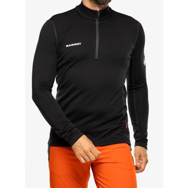 Bluza trekkingowa męska Mammut Aenergy ML Half Zip Pull. Czarne bluzy Mammut, na zimę, m, bez wzorów, bez kaptura. Za 449.99 zł.