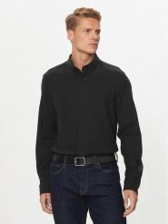 Calvin Klein Koszula K10K113311 Czarny Regular Fit. Czarne koszule CALVIN KLEIN, m, bez wzorów, z bawełny, bez kołnierzyka, bez ramiączek. Za 229.99 zł.