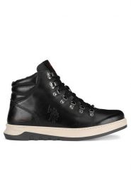 U.S. Polo Assn. Trzewiki RANGER001M/DL1 Czarny. Czarne botki sznurowane U.S. Polo Assn., bez wzorów, ze skóry, bez obcasa, bez zapięcia. Za 303.99 zł.