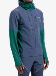 Bluza z kapturem męska La Sportiva Session Tech Hoody. Niebieskie bluzy z kapturem La Sportiva, m, z aplikacjami, z materiału, z kapturem. Za 636.89 zł.