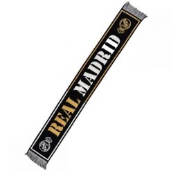 Real Madryt szalik kibica Knitted Scarf 26TH RM4BUF26 wielokolorowy. Czarne szaliki REAL MADRID, bez wzorów. Za 99.00 zł.