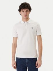 Guess Polo M2YP24 KC9T1 Biały Regular Fit. Białe koszulki polo Guess, l, z aplikacjami, z bawełny, bez kołnierzyka, bez ramiączek. Za 379.99 zł.