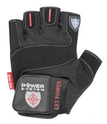 Rękawiczki fitness POWER-SYSTEM GET POWER. Czarne rękawiczki POWER SYSTEM, bez wzorów, z materiału. Za 42.00 zł.