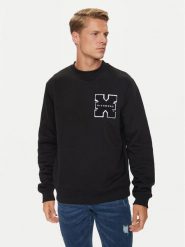 Richmond X Bluza Palmis UMA24034FE Czarny Regular Fit. Czarne bluzy RICHMOND X, l, bez wzorów, z syntetyku, bez kaptura. Za 269.99 zł.