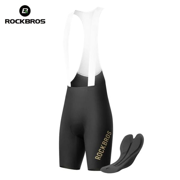 Krótkie spodenki kolarskie z szelkami ROCKBROS. Czarne spodenki rowerowe ROCKBROS, l, bez wzorów, z lycry, na fitness i siłownię. Za 332.16 zł.