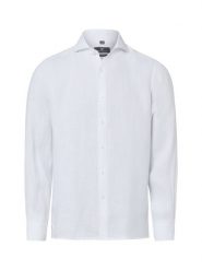 Nils Sundström koszula lniana Mężczyźni Slim Fit len biały, XXL. Białe koszule Nils Sundström, m, bez wzorów, ze lnu, bez kołnierzyka, bez ramiączek. Za 229.95 zł.