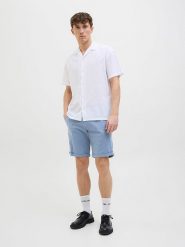 Jack & Jones Szorty w kolorze błękitnym rozmiar: L. Niebieskie szorty Jack & Jones, l, z aplikacjami, ze skóry. Za 131.95 zł.