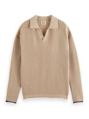 Scotch & Soda Sweter w kolorze beżowym rozmiar: S. Brązowe swetry nierozpinane Scotch & Soda, s, bez wzorów, z bawełny, bez kołnierzyka, bez ramiączek. Za 176.91 zł.