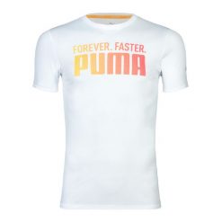 Koszulka męska PUMA Run Favorites Forever Faster TEE. Białe buty do biegania Puma, bez wzorów, bez zapięcia, na fitness i siłownię. Za 144.55 zł.