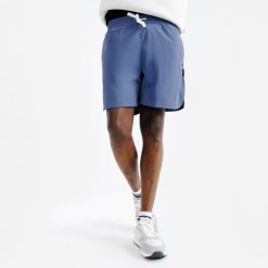 Second Life - Spodenki płócienne męskie Elementals - Stan Doskonały. Niebieskie krótkie spodenki sportowe Decathlon, l, bez wzorów, z poliamidu. Za 50.99 zł.