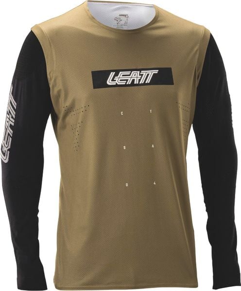 Koszulka rowerowa LEATT Jersey MTB Gravity 8.0. Brązowe odzież kompresyjna LEATT, l, bez wzorów, z dzianiny, rowerowe. Za 449.00 zł.