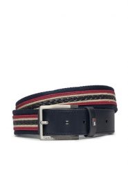 Tommy Hilfiger Pasek Męski Oliver Webbing 3.5 AM0AM12049 Granatowy. Niebieskie paski Tommy Hilfiger, bez wzorów, ze skóry. Za 179.99 zł.