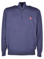 U.S. Polo Assn. Sweter w kolorze granatowym rozmiar: M. Niebieskie swetry nierozpinane U.S. Polo Assn., m, bez wzorów, z bawełny, bez kołnierzyka, bez ramiączek. Za 128.25 zł.