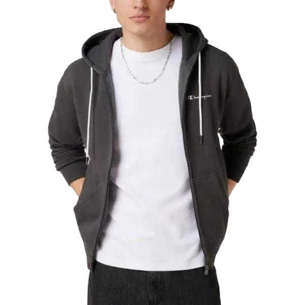 Bluza Rozpinana Męska Logo. Szare bluzy z kapturem Champion, m, bez wzorów, z bawełny, z kapturem. Za 199.00 zł.
