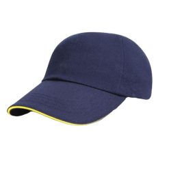 Czapka Z Daszkiem Ze Szczotkowanej Bawełny. Czarne czapki z daszkiem RESULT HEADWEAR, bez wzorów, z bawełny. Za 38.99 zł.