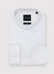 PAKO LORENTE – Biała koszula męska. Białe koszule Pako Lorente, m, bez wzorów, z bawełny, bez kołnierzyka, bez ramiączek. Za 299.99 zł.