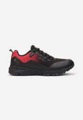 Czarno-Zielone Buty Sportowe Telape. Czarne buty trekkingowe Born2be, z aplikacjami, przed kostkę, bez zapięcia. W wyprzedaży za 186.99 zł.