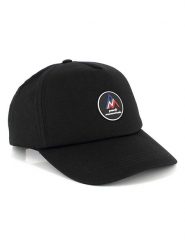 Peak Mountain Czapka w kolorze czarnym rozmiar: onesize. Czarne czapki z daszkiem Peak Mountain, z aplikacjami, z materiału. Za 53.04 zł.