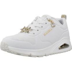 Buty SKECHERS UNO GEN1 TRENDY JEWELS Biały. Białe buty trekkingowe Skechers, bez wzorów, z syntetyku, bez zapięcia. Za 321.99 zł.