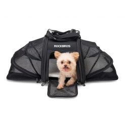 Torba rowerowa na zwierzęta do 10 kg ROCKBROS. Czarne torby na ramię ROCKBROS, bez wzorów, z bawełny, na ramię, bez dodatków. Za 610.40 zł.