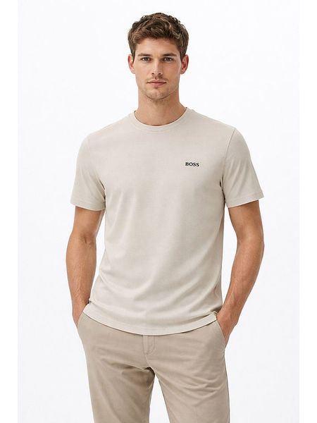 Hugo Boss Fashion Koszulka w kolorze beżowym rozmiar: M. Brązowe bezrękawniki Hugo Boss Fashion, m, bez wzorów, z bawełny, bez kołnierzyka, bez ramiączek. Za 205.93 zł.