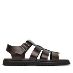 Sandały Aldo. Brązowe sandały Aldo, bez zapięcia. Za 369.99 zł.