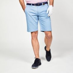Spodenki do golfa chino męskie Inesis MW500. Niebieskie szorty INESIS, l, bez wzorów, z bawełny, sportowe. Za 69.99 zł.
