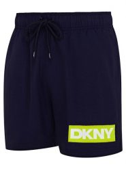DKNY Szorty kąpielowe w kolorze granatowym rozmiar: L. Niebieskie kąpielówki DKNY, l, bez wzorów, z materiału. Za 91.77 zł.