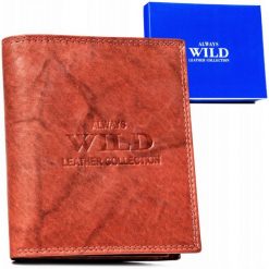 Portfel skórzany Always Wild AW-N890-MAL brązowy. Brązowe portfele Always Wild, bez wzorów, ze skóry. Za 45.00 zł.