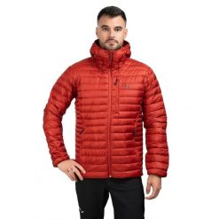 Kurtka puchowa męska Rab Microlight Alpine Jacket z kapturem. Szare kurtki RAB, l, bez wzorów, z puchu, narciarskie. Za 701.99 zł.