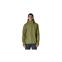 Kurtka trekkingowa męska Torrentshell 3L. Zielone kurtki Patagonia, l, bez wzorów, z kapturem. Za 879.99 zł.