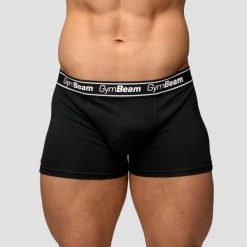 Bokserki męskie bawełniane czarne 3Pack. Czarne bokserki GYMBEAM, m, bez wzorów, z bawełny. Za 110.90 zł.