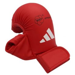 Rękawiczki bez palców z TH adidas WKF. Czerwone rękawiczki Adidas, bez wzorów, z materiału. Za 197.40 zł.