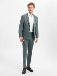 Andrew James Męski garnitur - Steven/Mitch Mężczyźni Modern Fit zielony, 50. Zielone garnitury Andrew James, m, bez wzorów, z syntetyku. Za 799.95 zł.