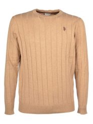 U.S. Polo Assn. Sweter w kolorze beżowym rozmiar: XL. Brązowe swetry nierozpinane U.S. Polo Assn., s, bez wzorów, z bawełny, bez kołnierzyka, bez ramiączek. Za 114.98 zł.