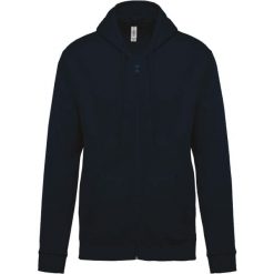 Bluza z kapturem i zamkiem błyskawicznym Kariban Molleton. Niebieskie bluzy z kapturem KARIBAN, l, bez wzorów, z bawełny, z kapturem. Za 189.50 zł.